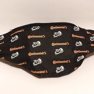 HTF Tour de France Fanny Pack Continental Sponsor Repeating Logo Waist Bag Zip